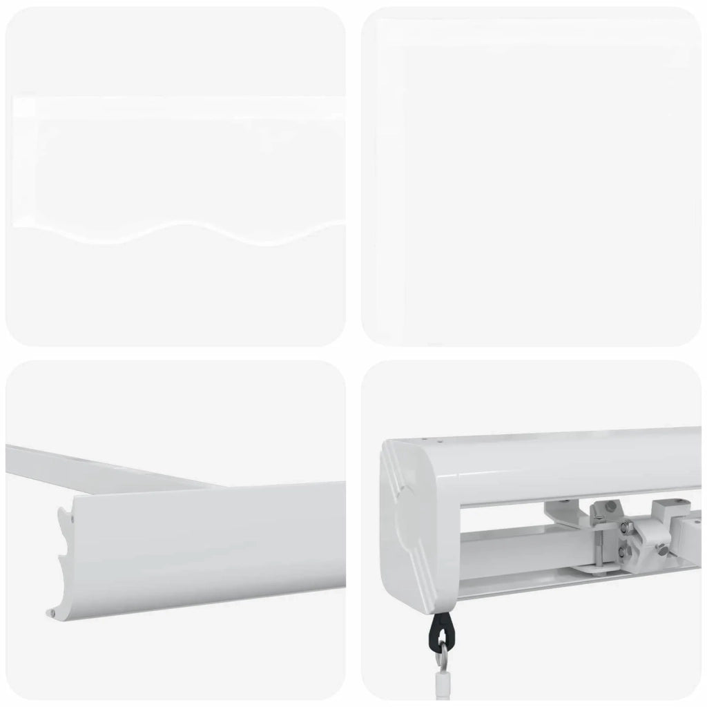 Tenda Retrattile Bianco 350 x 250 cm Tessuto e Metallo 3330369