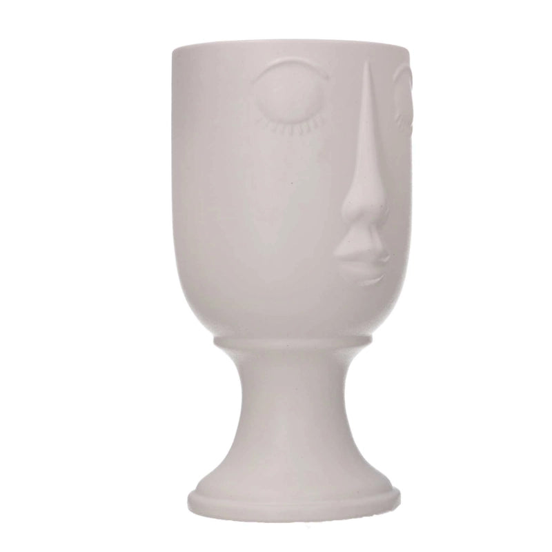 Portavaso ceramica viso bianco cm 14,2x12,8h25,3