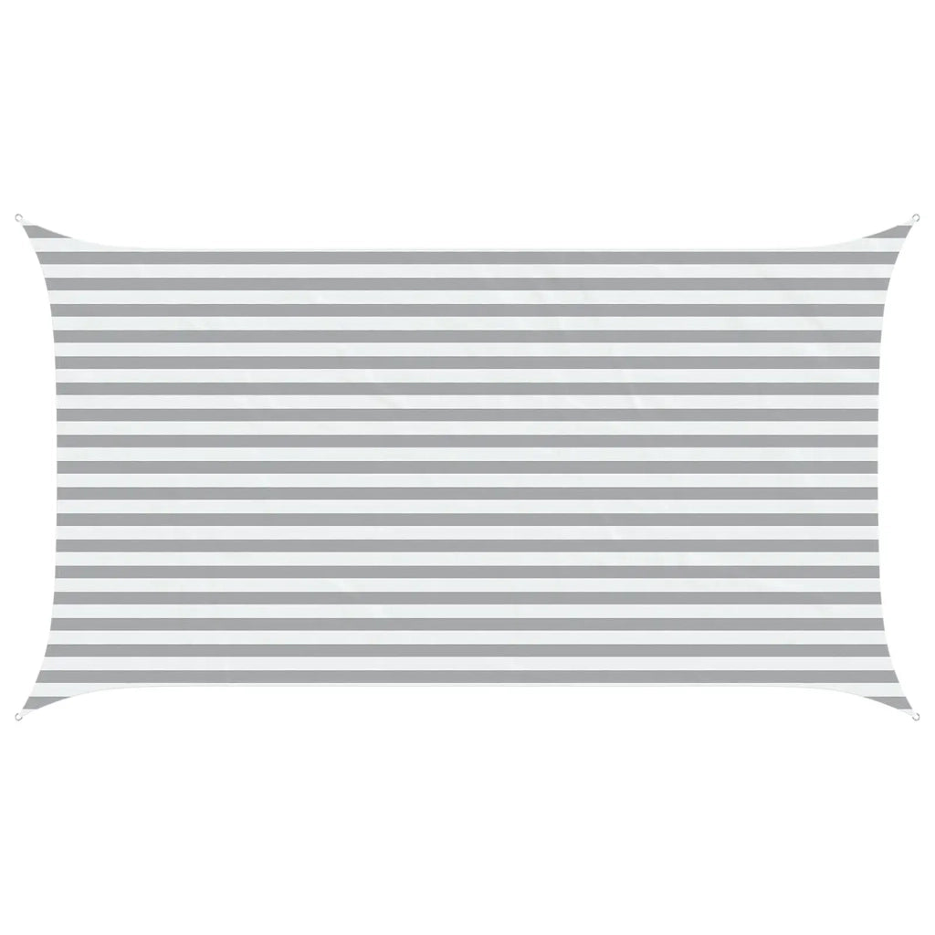 Vela da ombra solare Grigio chiaro e bianco 4,5 x 2,5 m
