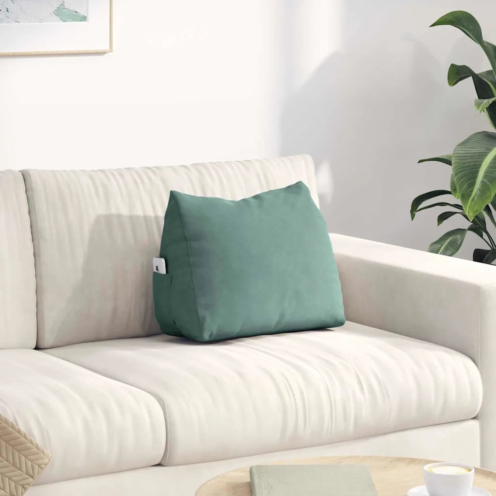 Cuscino per Schiena Verde Mare 45 x 20 x 35 cm Tessuto in Cords 42015029
