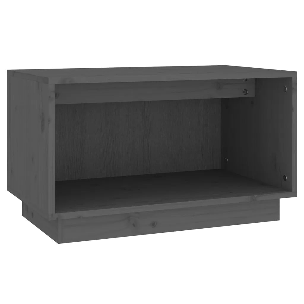 Mobile Porta TV-Mobile per TV-Credenza TV Grigio 60x35x35 cm in Legno Massello di Pino