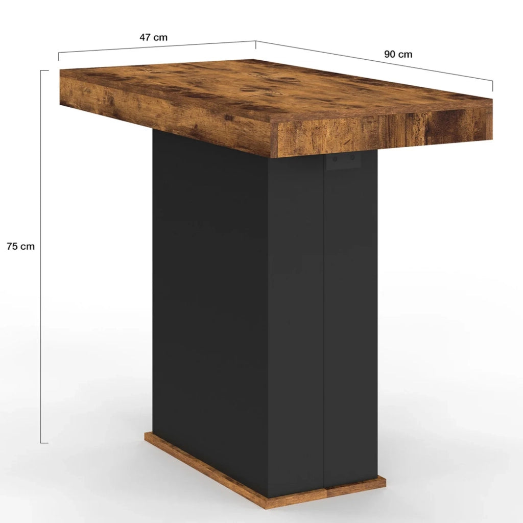 IDMarket - Lot de 2 tables de chevet UTAH 1 tiroir et 1 niche effet lattes