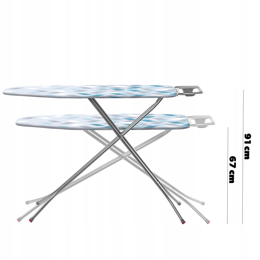 Asse da stiro KADAX 120x38 cm, pieghevole, da tavolo, con supporto per ferro da stiro.