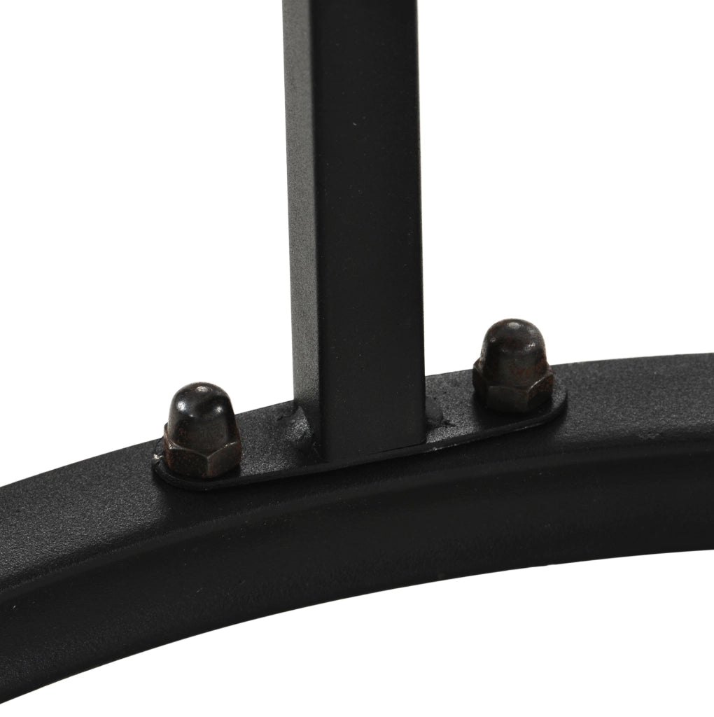 Tavolini rotondi set 2 50 x 70,5 cm noce e nero MDF, impilabili