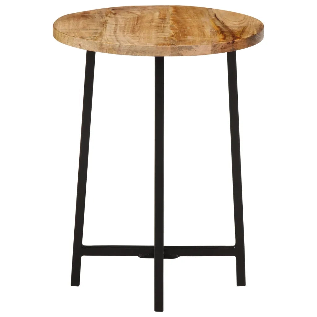 Tavolino da Salotto 35x35x45 cm Legno Massello Mango e Ferro 371970
