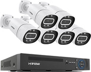Cassa di Sorveglianza Wi-Fi con App - Senza Fili - Camera di Sorveglianza - Camera in Casa - Rilevamento Movimento - 2TB - 6 Unità