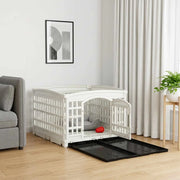 Parco giochi per cani a 4 pannelli 122 x 106,5 x 82 cm Plastica 42027215