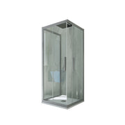 Box doccia 3 lati scorrevole 90x90x90 CM H 200 Vetro Trasparente Profilo Silver mod. Kolors Trio