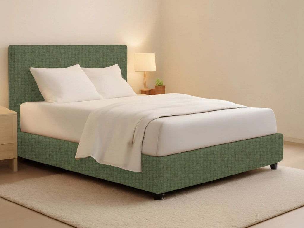 Widnes, Letto Matrimoniale Sfoderabile Made in Italy, Verde