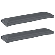Cuscini per pallet per panca 2 pz Antracite 150x40x8 cm Tessuto Oxford