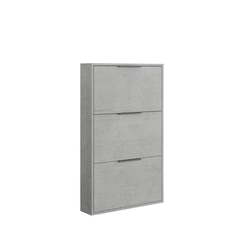 SCARPIERA 3 RIBALTE SLIM CM. 65X15X105 H CEMENTO- 1,0 pz