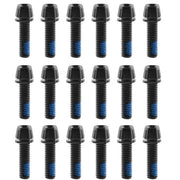 Viti a 6 facce con cono in acciaio, con anello M5x18 mm, pacchetto da 18 pezzi nero.
