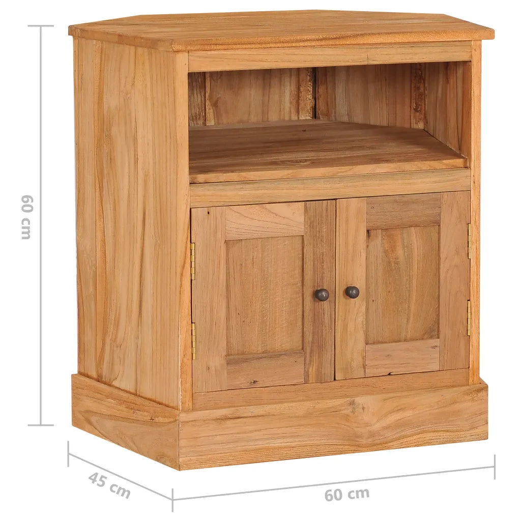 Credenza | Madia | Buffet da pranzo | Armadio da pranzo Angolare 60x45x60 cm in Legno Massello di Teak