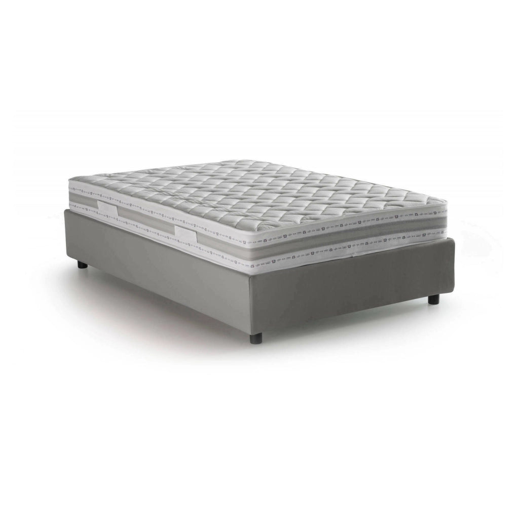Abici, Letto Piazza e Mezza Materasso Incluso Made in Italy, Grigio