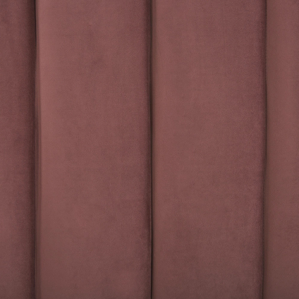 Letto con rete in velluto rosa 160 x 200 cm gambe in metallo testata retro capitonné