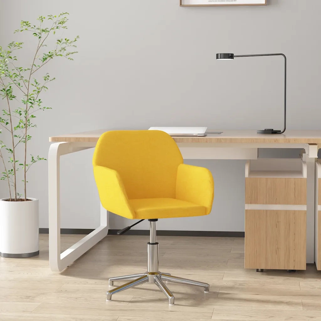 Sedia da Ufficio Girevole Giallo Chiaro in Tessuto cod mxl 10330