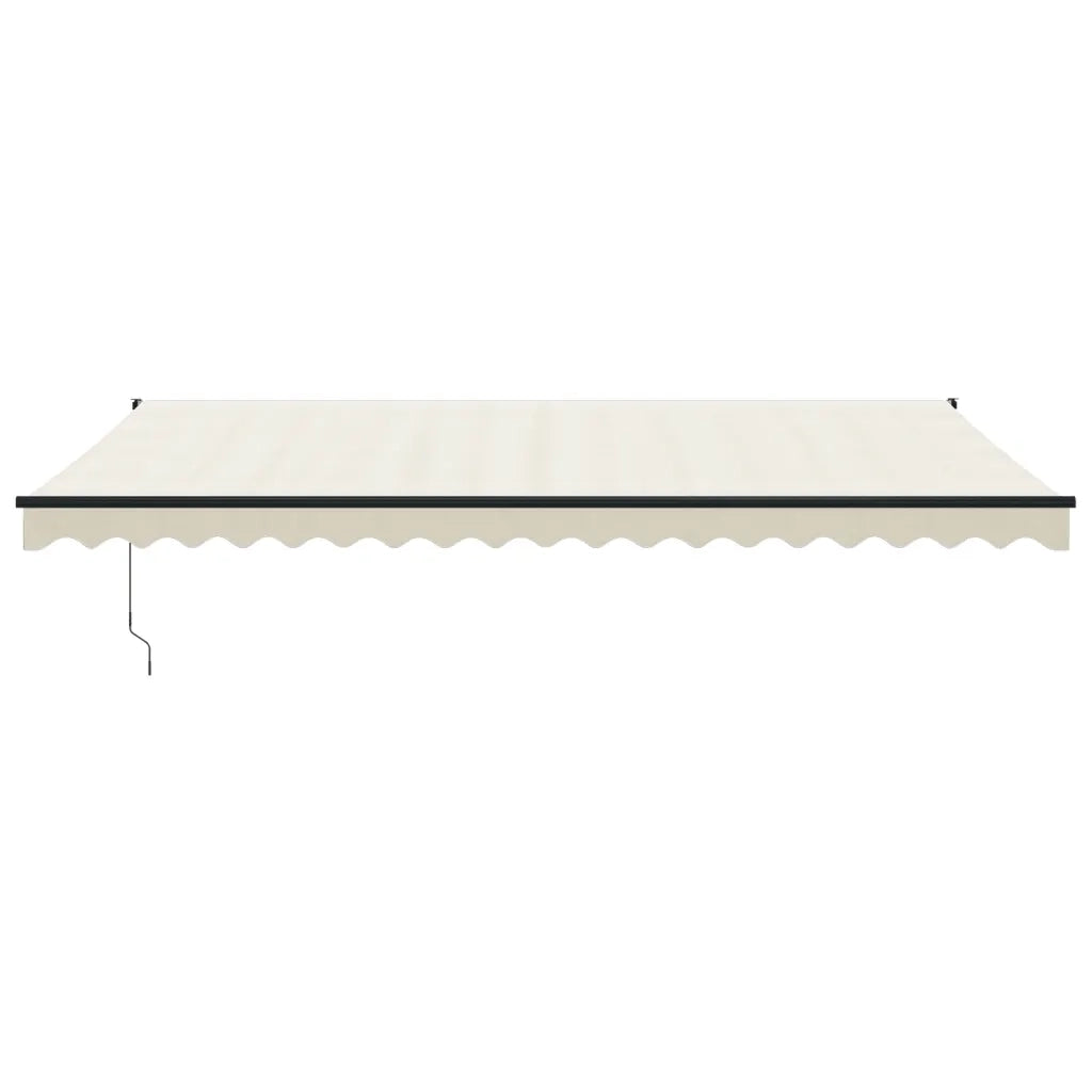 Tenda da Sole Retrattile Crema 5x3 m in Tessuto e Alluminio