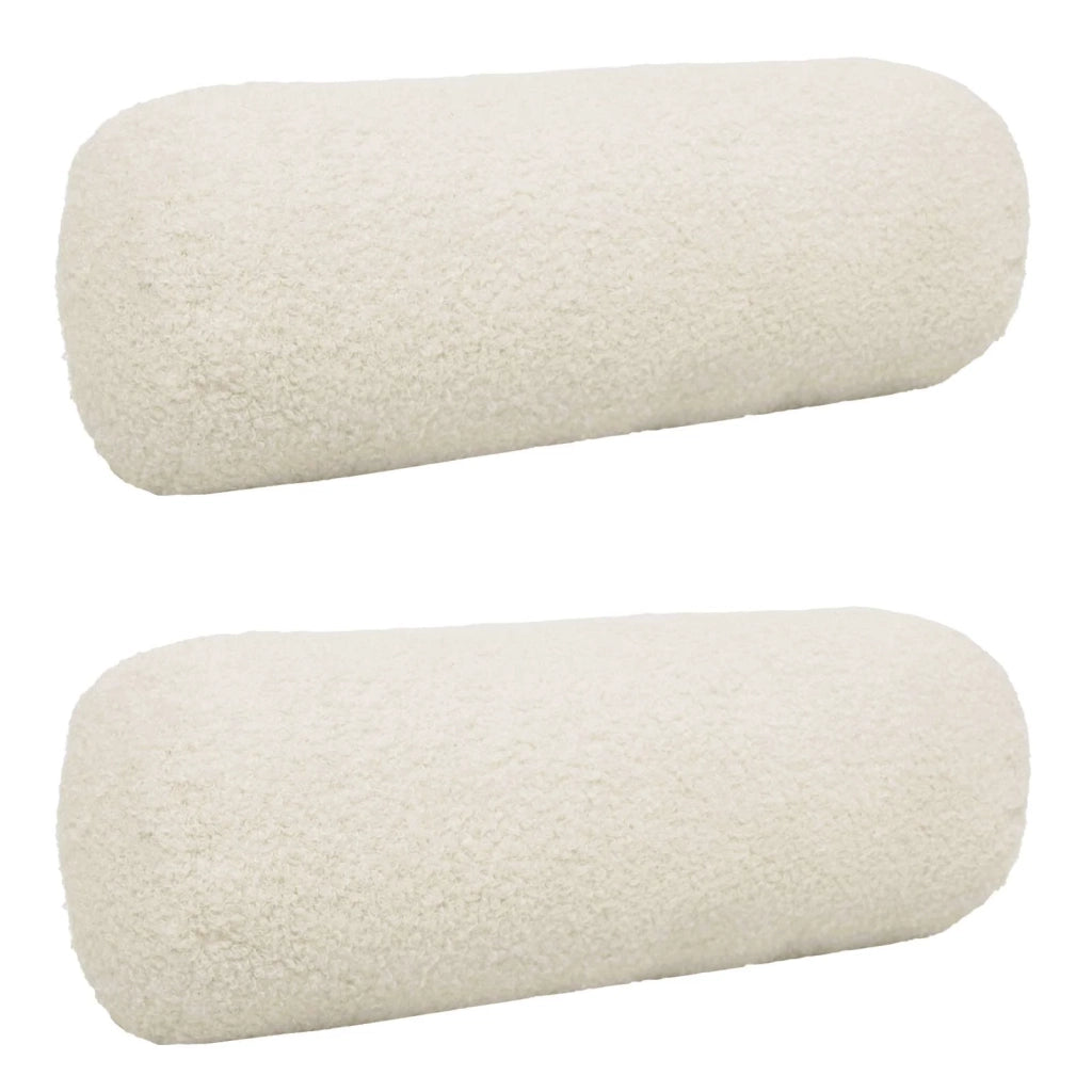 Federa 2 pcs HEERLEN Crema Ø 15 x 40 cm Bouclé 923267