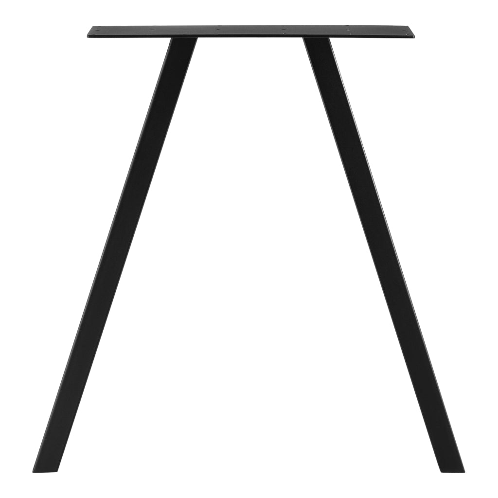Set di 2 Gambe in Acciaio per Mobili Fai da Te - Altezza 72 cm - incl. Feltrini - Nero [en.casa]