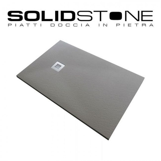 Piatto doccia in pietra SOLIDSTONE alto 2,8 cm - Tortora RAL 1019 - Misura: 80x120 x 2,8h