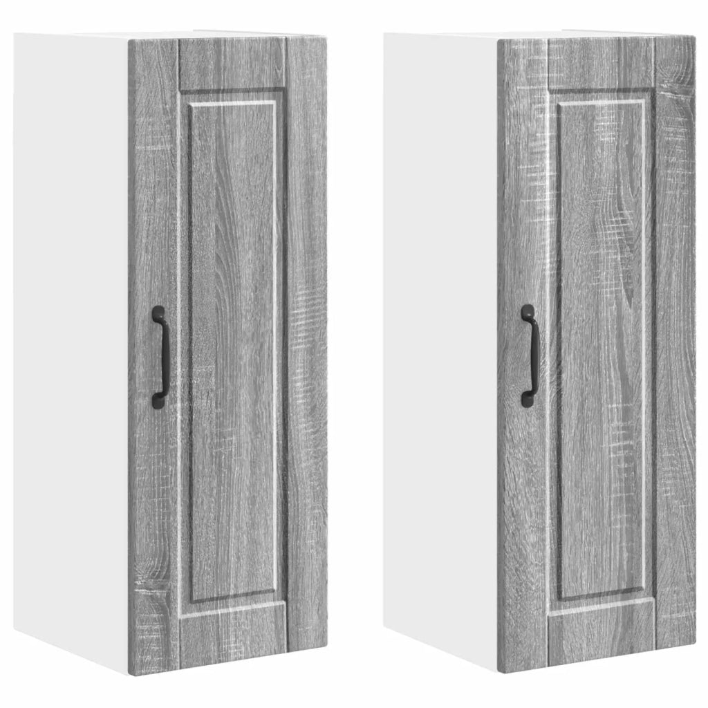 Pensile da cucina | Armadietto a muro PORTO 2 pz Grigio Sonoma 30 x 31 x 80 cm