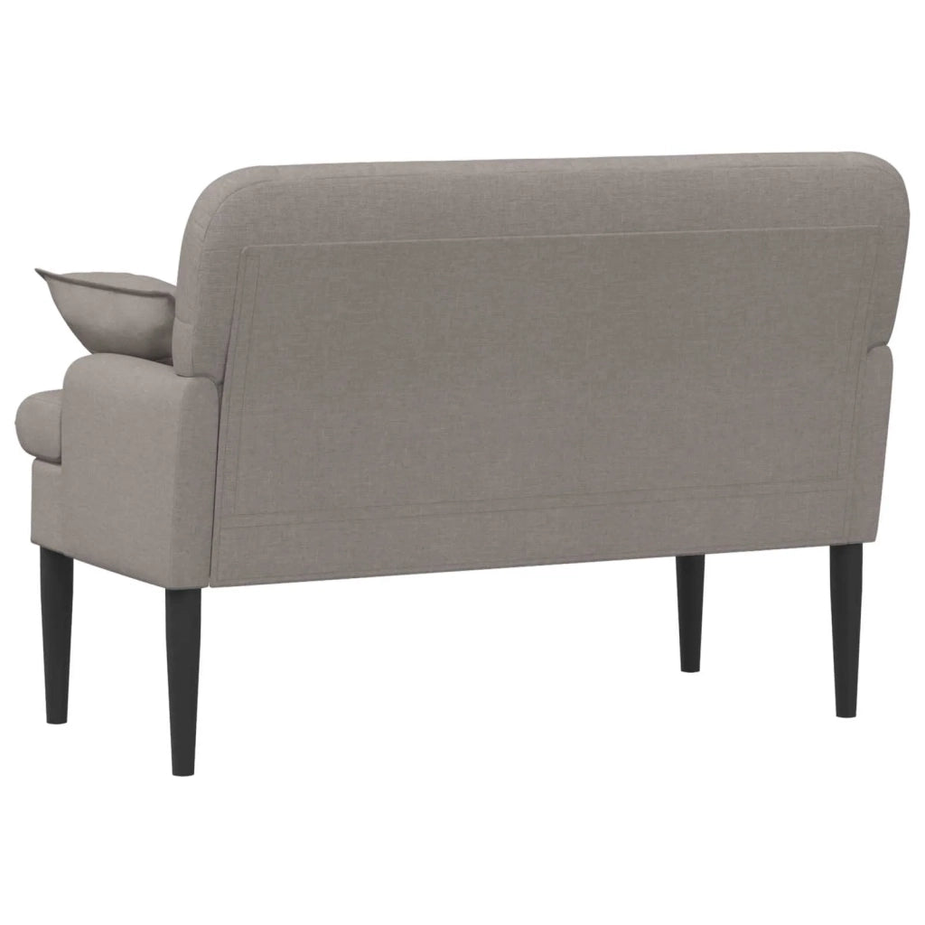 Loveseat con bottoni imbottiti Tortora 111 x 68 x 80 cm Tessuto 42041802