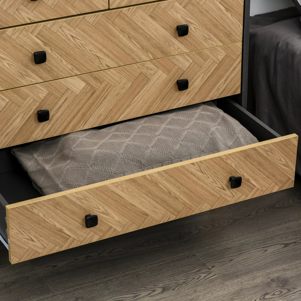 Cassettiera con 5 Cassetti in Legno Massello ¨C Minimal ¨C Grigio Scuro 80x40x80