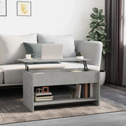 Tavolino Salotto Grigio Cemento 102x50x52,5cm Legno Multistrato cod mxl 5855