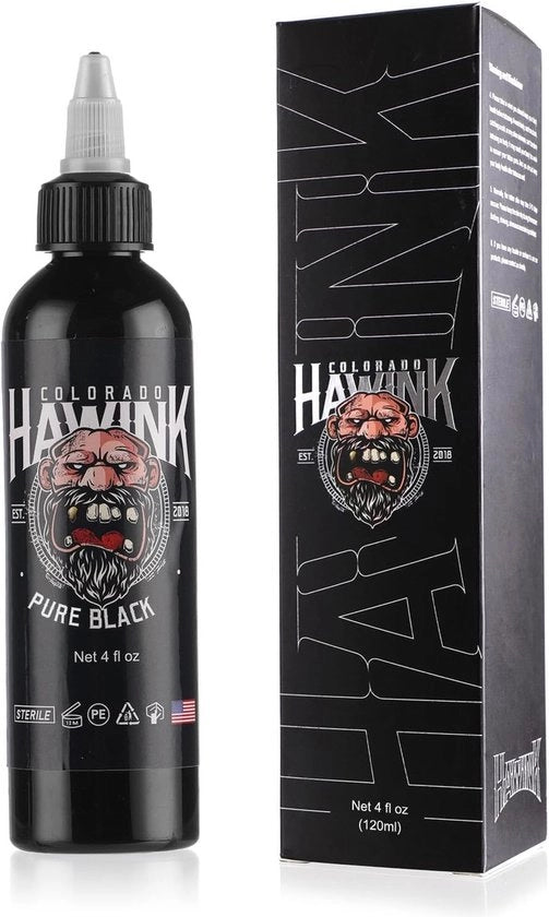 Inchiostro per Tattoo Nero 120ml - Pigmenti Vegetali per Professionisti