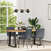 Sedie da Pranzo 4 pz Grigio Scuro in Velluto 3315383