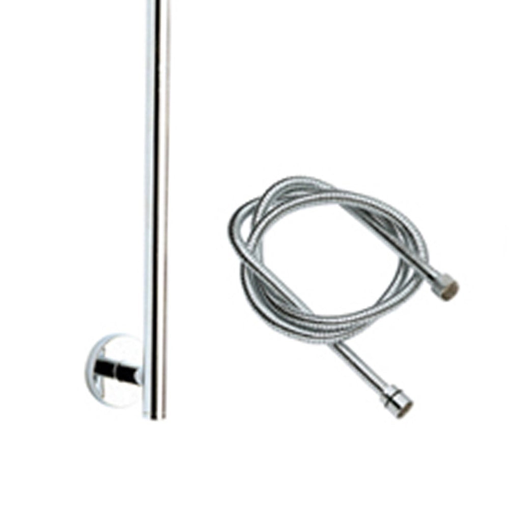 Saliscendi 60 cm in ottone cromato con flessibile e asta toda minimale