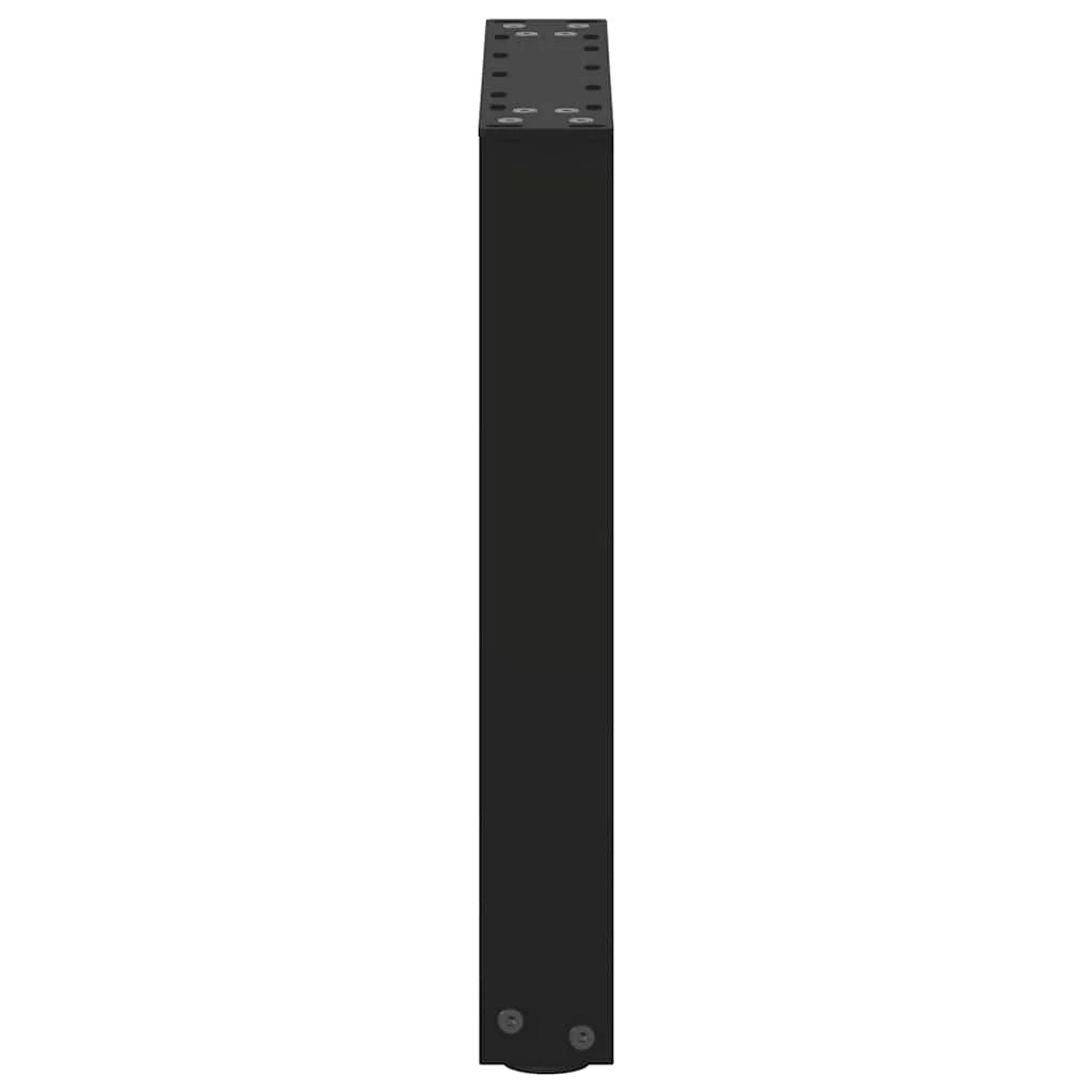 Set di 2 gambe per tavolino da caffè a forma di U 38 x 43 cm con piedini regolabili design moderno acciaio nero 02_0057392