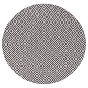 Tappeto per tappetino grigio materiale sintetico ⌀ 120 cm per interni ed esterni motivo geometrico moderno balcone patio