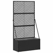 Vaso da giardino-Fioriera Esterno-Contenitore per Piante Nero 70 x 30 x 135 cm Metallo