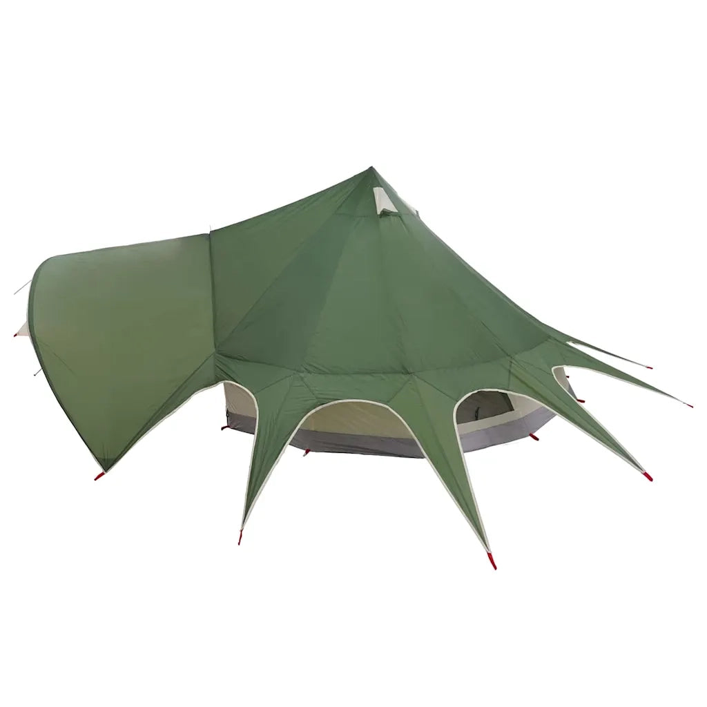 Tenda Teepee per 3 Persone Verde e Grigio 312 x 312 x 197 cm