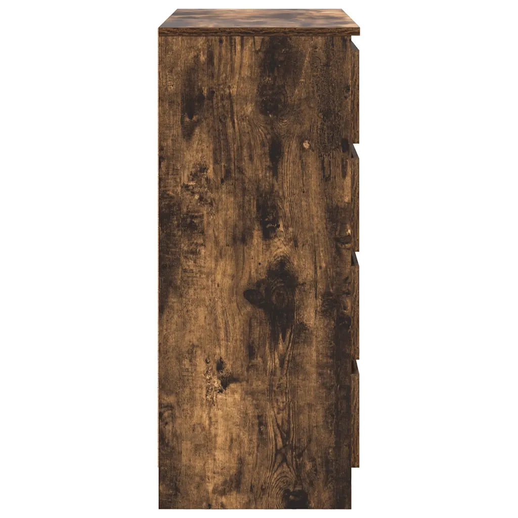 Credenza con Cassetti Rovere Fumo 71x35x84 cm in Truciolato
