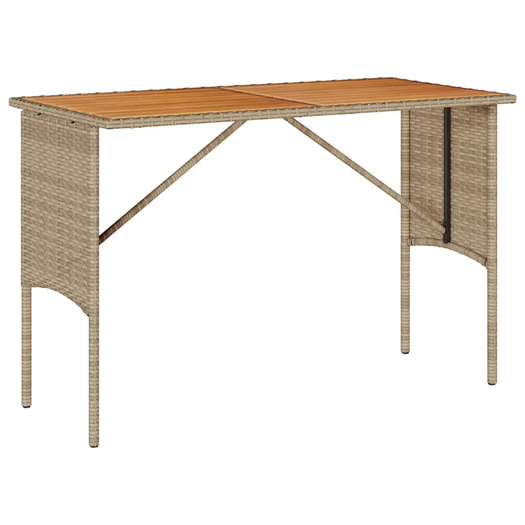 Set da Pranzo da Giardino 3 pz | Set Salotto da Giardino con Cuscini Beige in Polyrattan