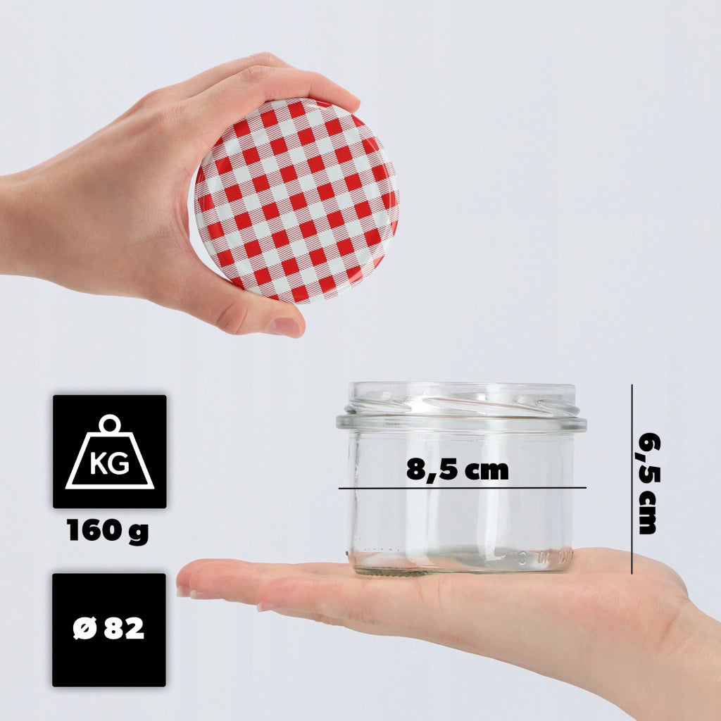KADAX 10x Barattolo 235ml + Tappo Fi82 Barattolo Marmellata