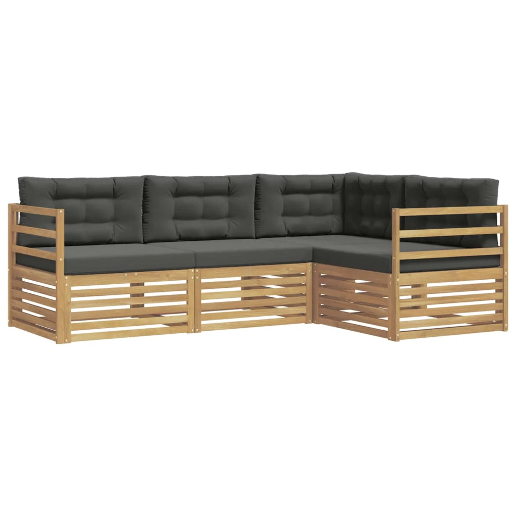 Set di divani da esterno 4 pcs Bianco e Antracite 3390387