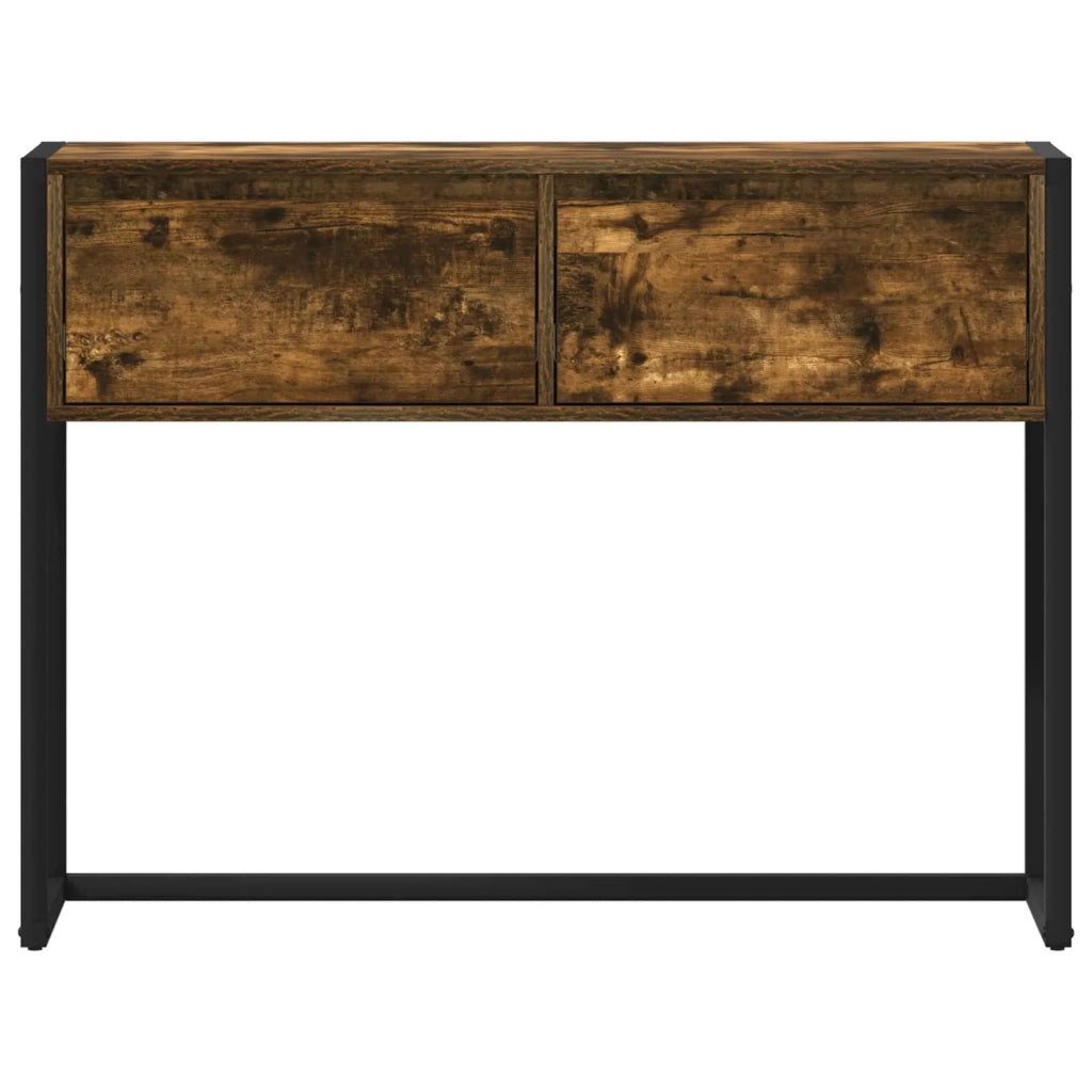 Tavolino | Tavolo laterale Quercia Fumosa 100 x 36 x 75 cm Legno multistrato