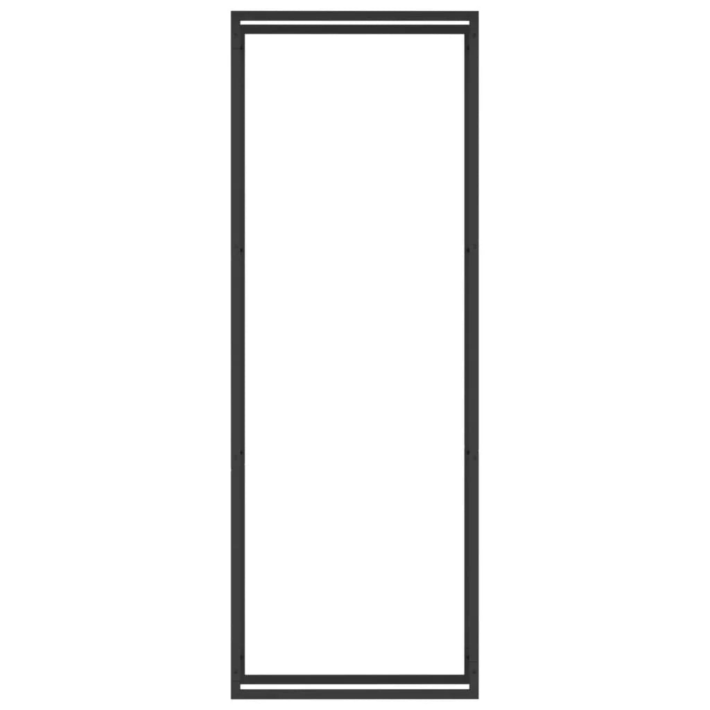 Portalegna finitura opaca 80 x 28 x 222 cm acciaio nero 02_0043752
