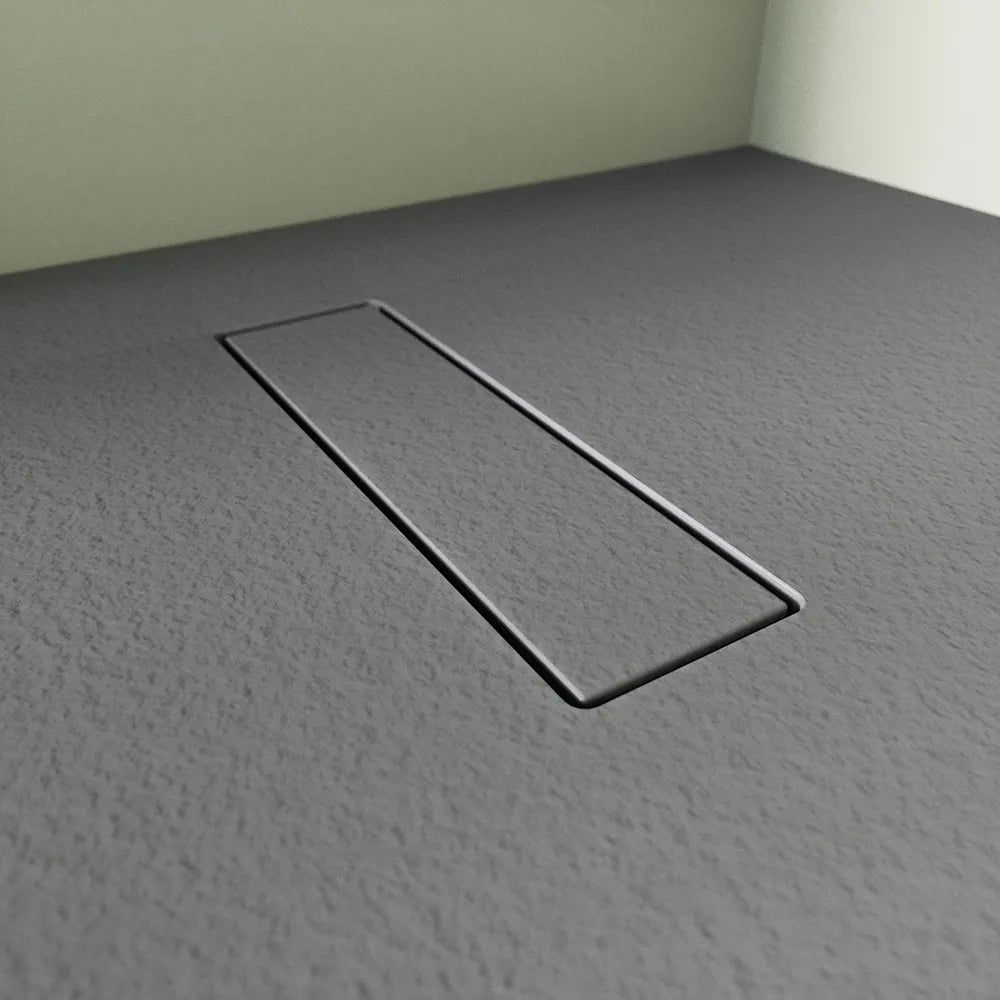 Piatto doccia 80x100 cm in marmoresina grigio effetto pietra | Merlera