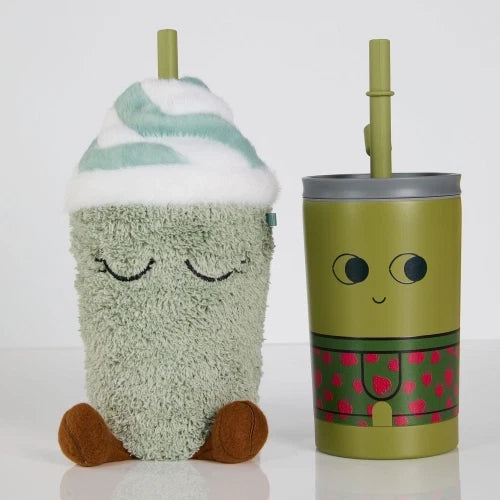 Fuzzie Mimi - Borraccia termica da 360 ml con rivestimento in peluche