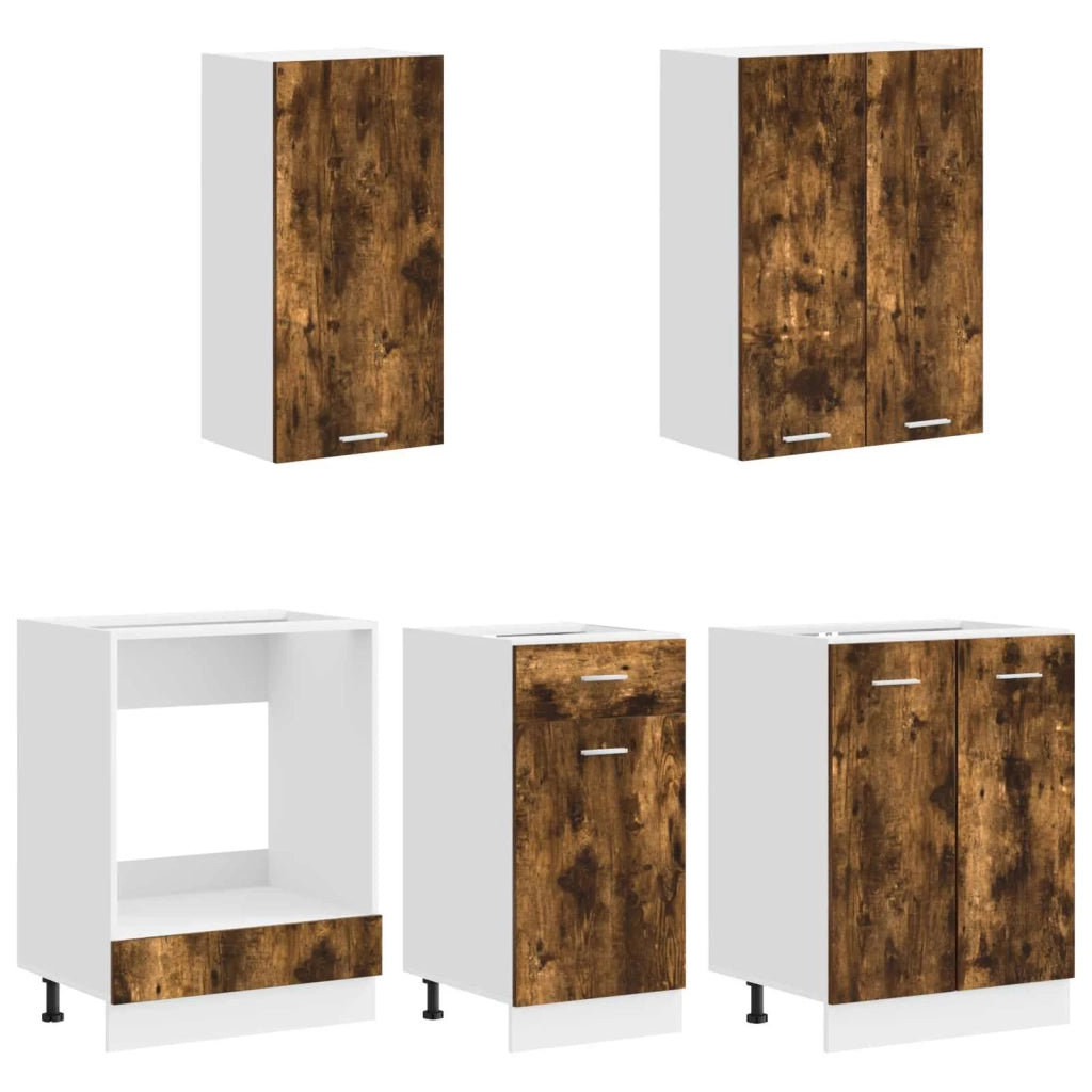 Unità Cucina LYON 5 pcs Rovere Fumo Legno ingegnerizzato 3438223