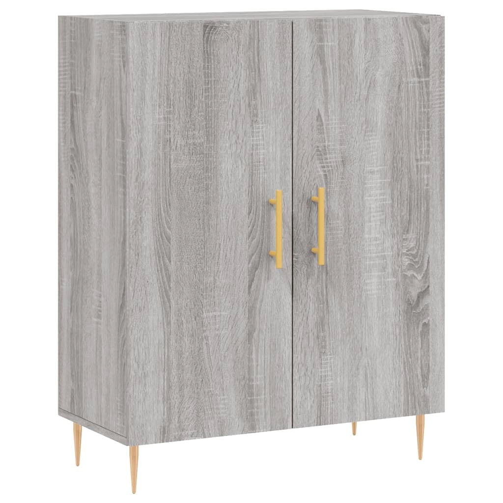 Buffet credenza cassettiera armadio mobile contenitore organizer cucina soggiorno salotto rovere Sonoma alto 69,5 x 34 x 180 cm legno ingegnerizzato grigio 02_0035612