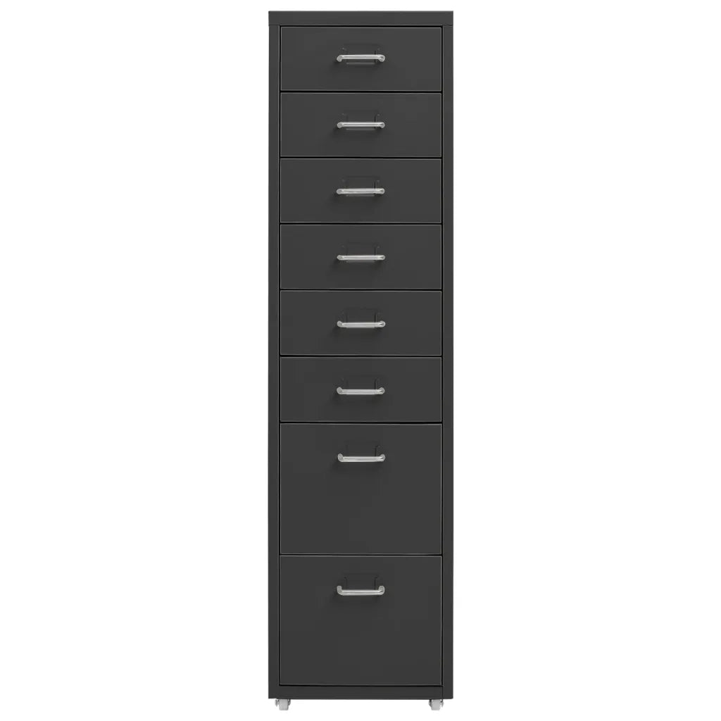 Schedario Mobile Antracite 28x41x109 cm in Metallocod mxl 130092