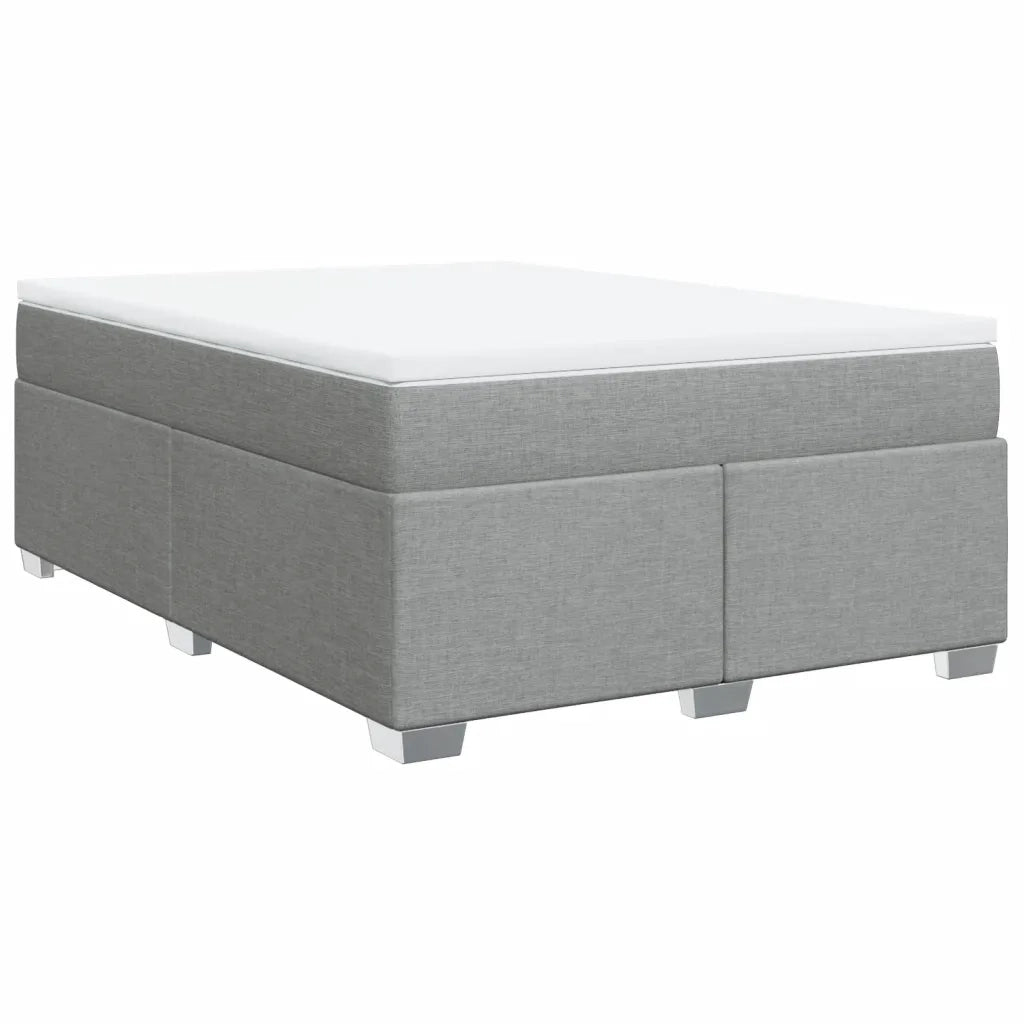 Giroletto a Molle con Materasso Grigio Chiaro 140x190cm Tessuto 3285130