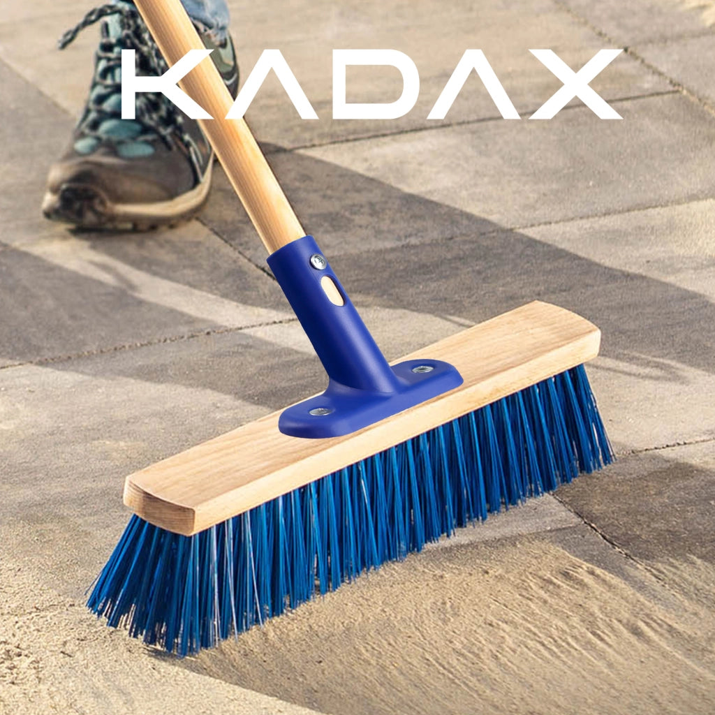 Scopa da strada KADAX da 40 cm con manico, spazzatrice in legno