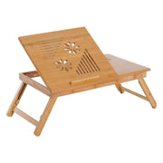 Tavolino da letto in bamb¨´ con cassetto regolabile ¨C zephmum ¨C 55x35x22-32,5cm