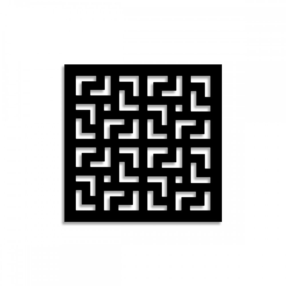 LABYRINTH - L - Pannello in PVC traforato - Parasole Misura: 73x73 cm, Colore: nero